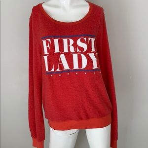 Wild fox fleece pullover sweater